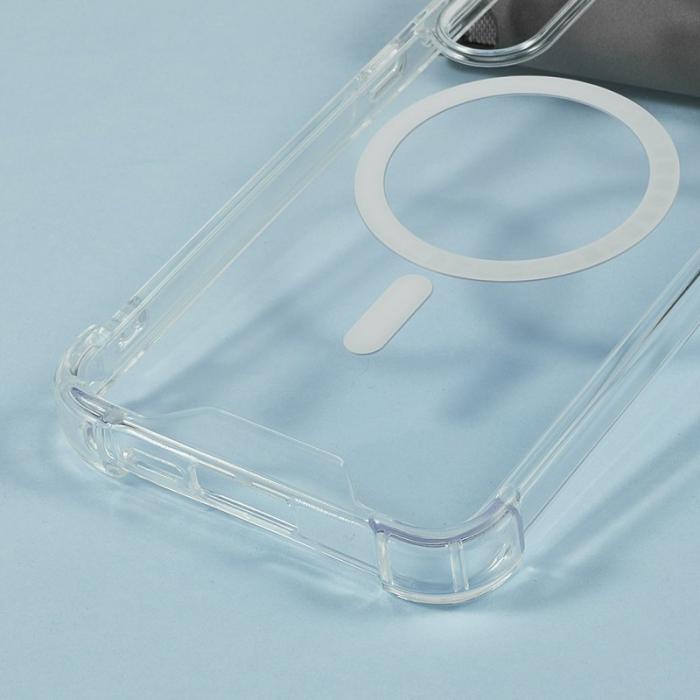 OEM - Samsung Galaxy A55 5G Skal Transparent Magnetiskt 1.5mm Stöttålig - Klar