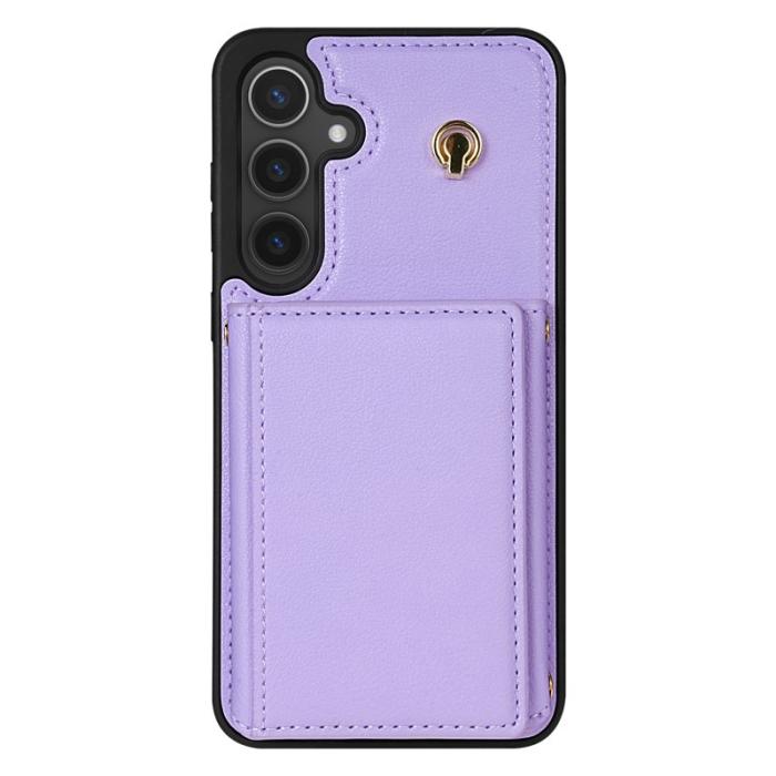 OEM - Samsung Galaxy A55 5G Mobilskal Tri-Fold TPU+Konstläder - Lila