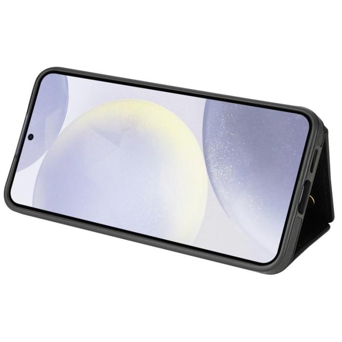 OEM - Samsung Galaxy A55 5G Skal Tri-Fold Fodral TPU+Konstläder - Svart