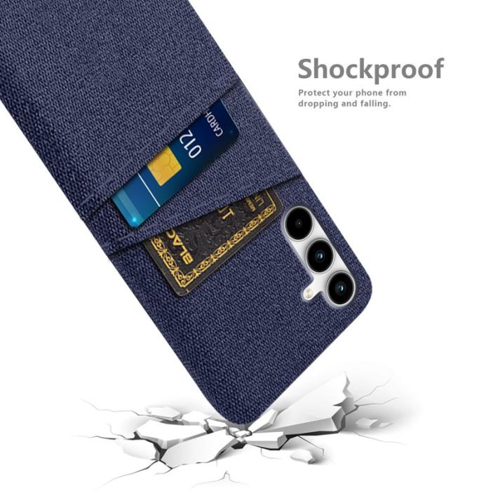 OEM - Samsung Galaxy A55 5G Skal Tyg Textur - Blå