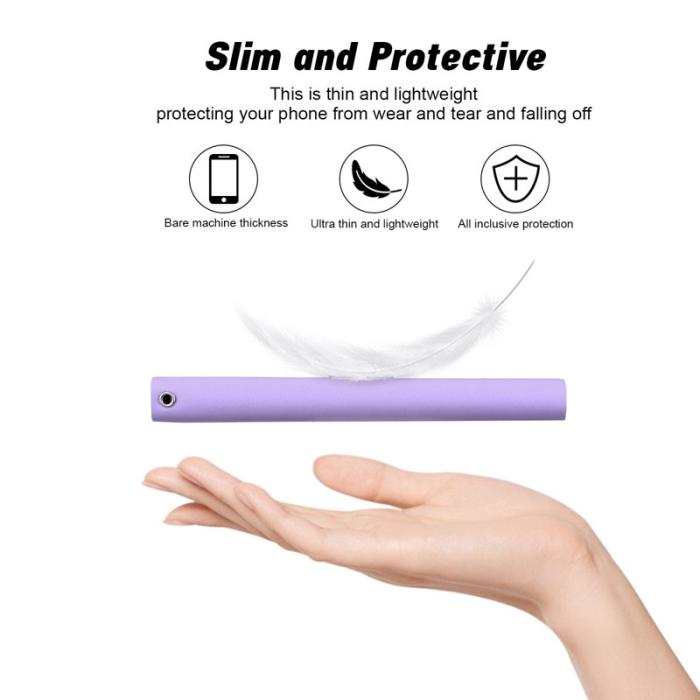 OEM - Samsung Galaxy A55 5G Skal Ultra-Tunn Konstläder + Plast - Lila