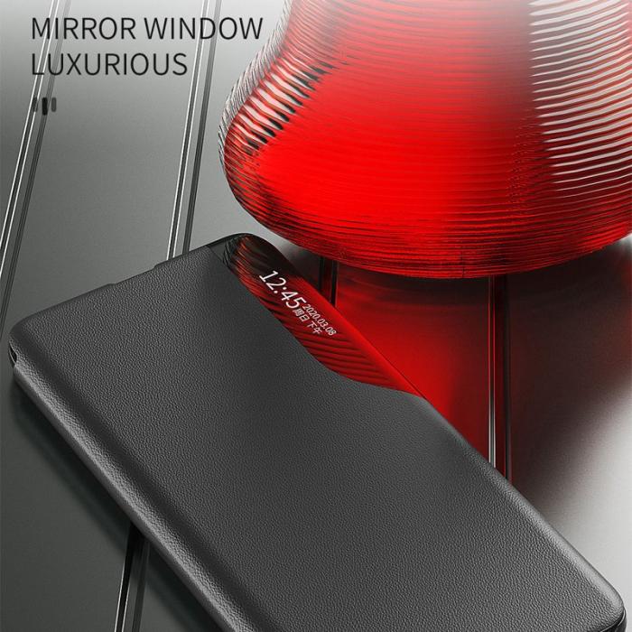 OEM - Samsung Galaxy A55 5G Skal View Window Konstläder Ställ - Orange