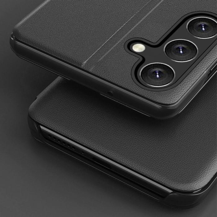 OEM - Samsung Galaxy A55 5G Skal View Window Konstläder Ställ - Orange