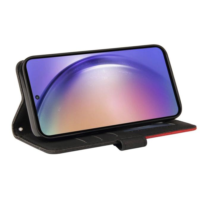 OEM - Samsung Galaxy A55 Plånboksfodral Konstläder Ställ - Svart