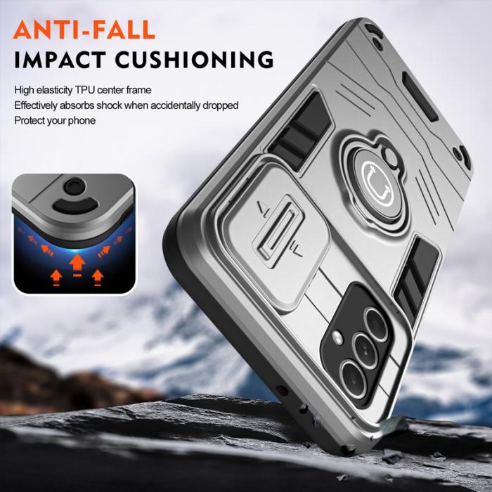 OEM - Samsung Galaxy A55 Skal Sliding Camshield PC+TPU - Grå