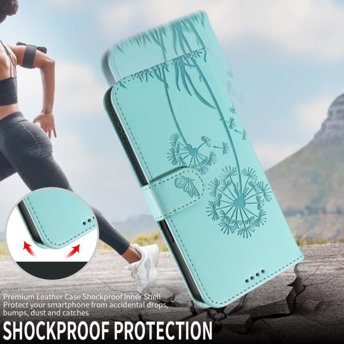 OEM - Samsung Galaxy A57 Plånboksfodral Konstläder Dandelion - Grön