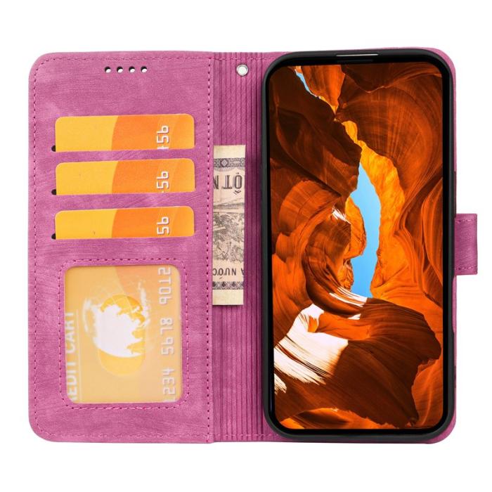 OEM - Samsung Galaxy A57 Fodral Äkta Läder Magnetiskt Skydd - Rosa