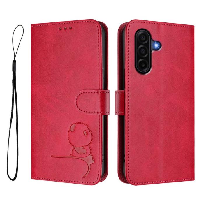 OEM - Samsung Galaxy A57 Plånboksfodral Konstläder RFID Skydd - Rosa