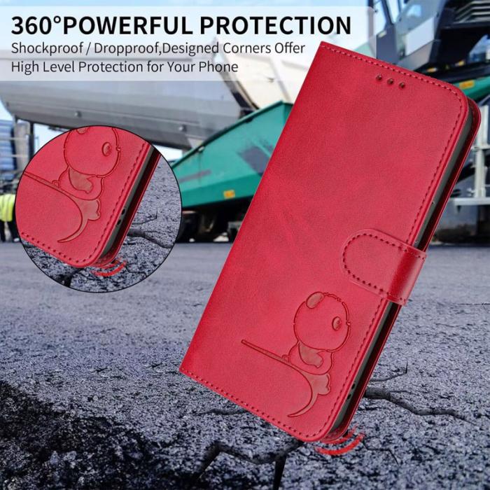 OEM - Samsung Galaxy A57 Plånboksfodral Konstläder RFID Skydd - Rosa