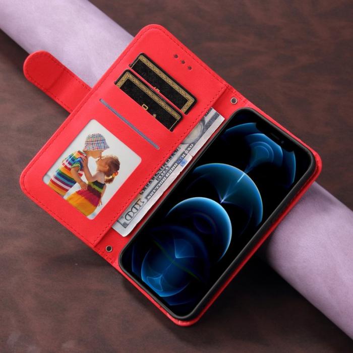 OEM - Samsung Galaxy A57 Plånboksfodral Konstläder - Röd