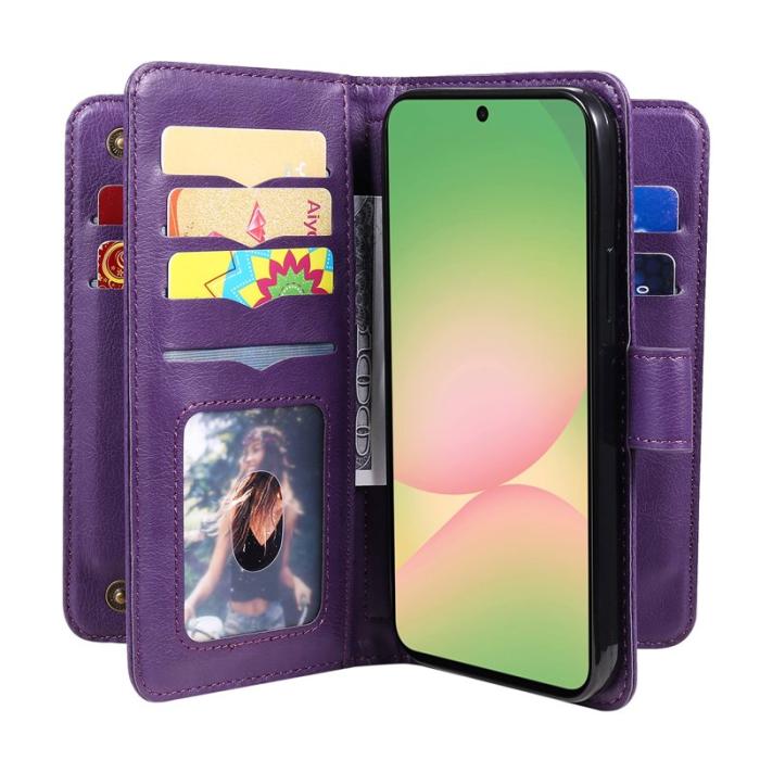 OEM - Samsung Galaxy A57 Plånboksfodral Konstläder Ställ - Lila