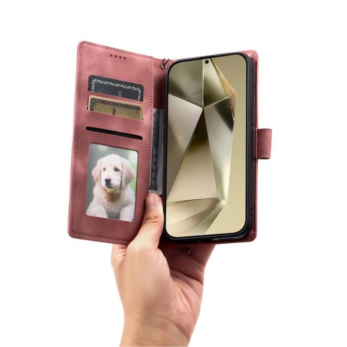 OEM - Samsung Galaxy A57 Plånboksfodral Imprinted Totem Konstläder - Roséguld