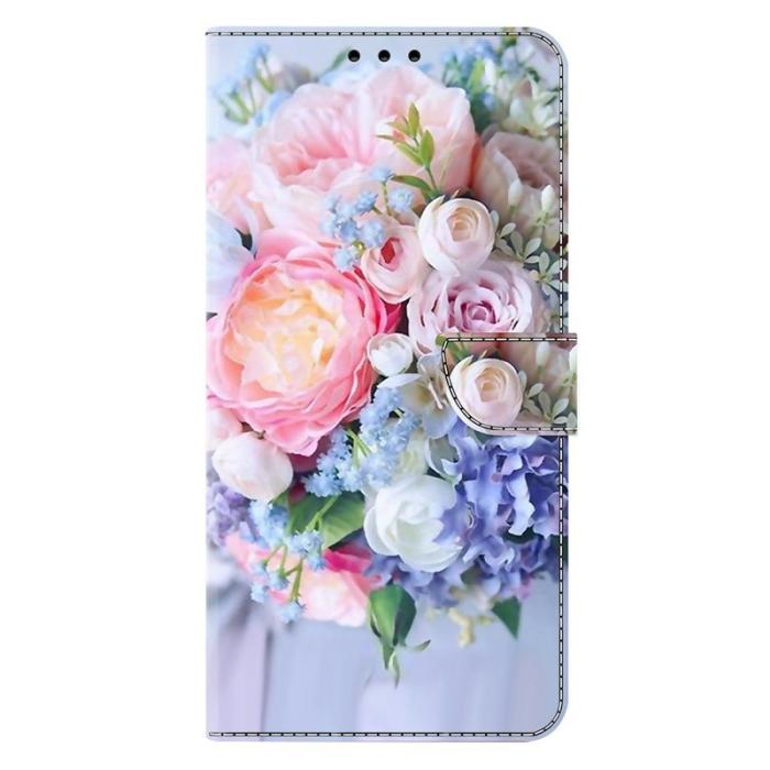 OEM - Samsung Galaxy A57 Plånboksfodral Konstläder 3D Mönster - Färgglad Blomma