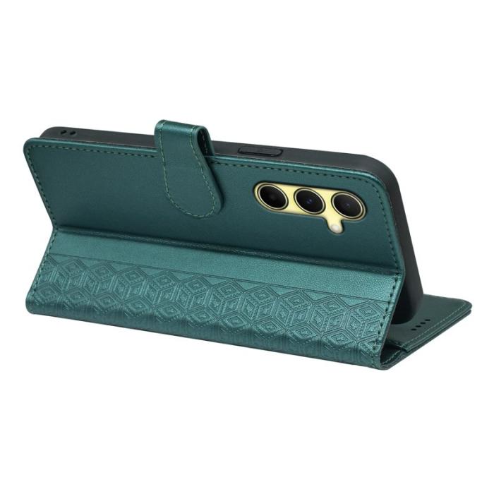 OEM - Samsung Galaxy A57 Fodral Konstläder 9 Kortfack - Grön