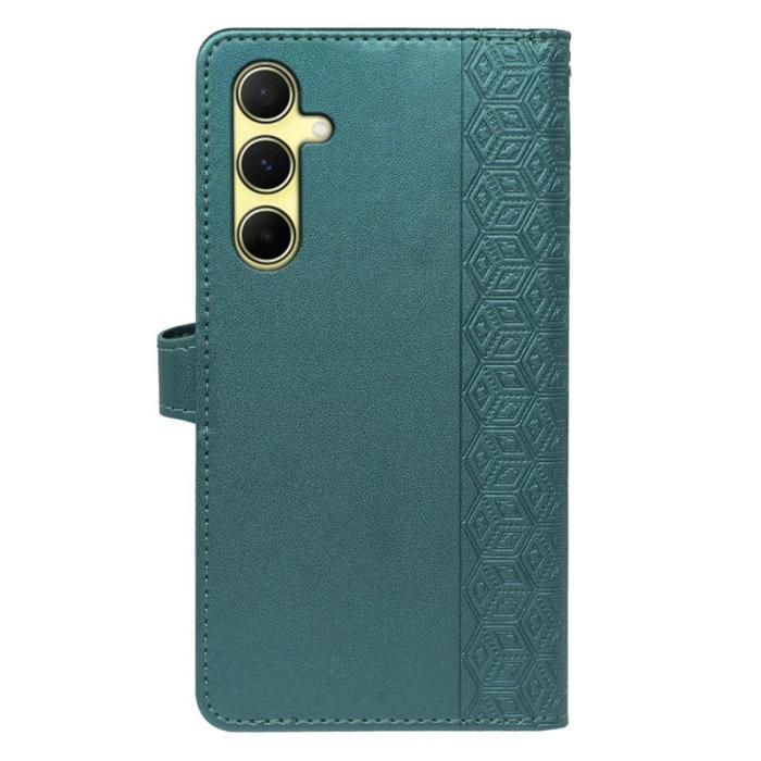 OEM - Samsung Galaxy A57 Fodral Konstläder 9 Kortfack - Grön