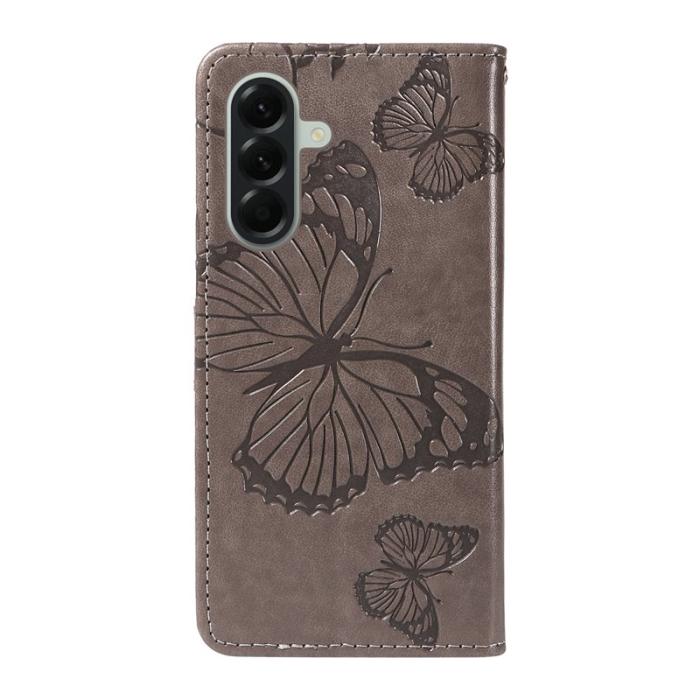 OEM - Samsung Galaxy A57 Plånboksfodral Konstläder Blommor - Grå