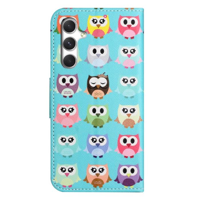 OEM - Samsung Galaxy A57 Plånboksfodral Konstläder Mönstertryck - Ugglor