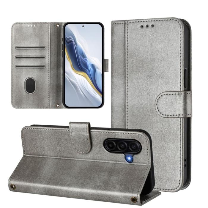 OEM - Samsung Galaxy A57 Plånboksfodral Konstläder Retro Textur - Grå