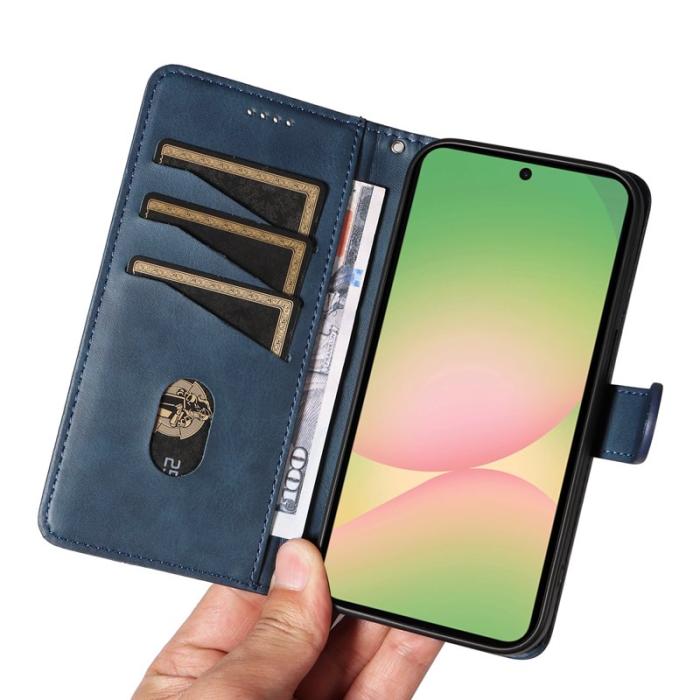 OEM - Samsung Galaxy A57 Plånboksfodral Konstläder Ställ - Blå