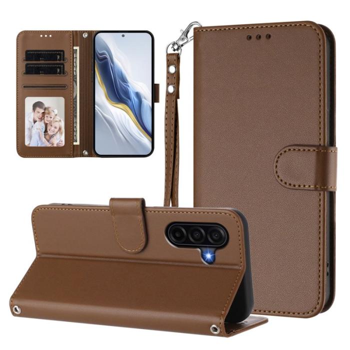 OEM - Samsung Galaxy A57 Plånboksfodral Konstläder Ställfunktion - Brun