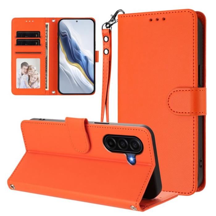 OEM - Samsung Galaxy A57 Plånboksfodral Konstläder Ställfunktion - Orange
