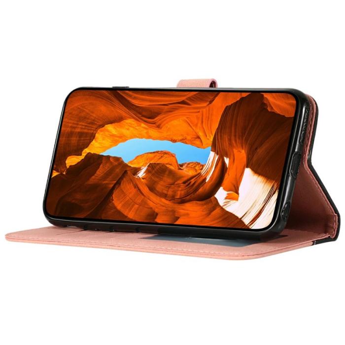 OEM - Samsung Galaxy A57 Plånboksfodral Konstläder Ställfunktion - Svart/Roséguld