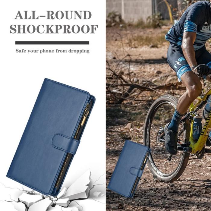 OEM - Samsung Galaxy A57 Plånboksfodral Konstläder Stöd Skydd - Blå