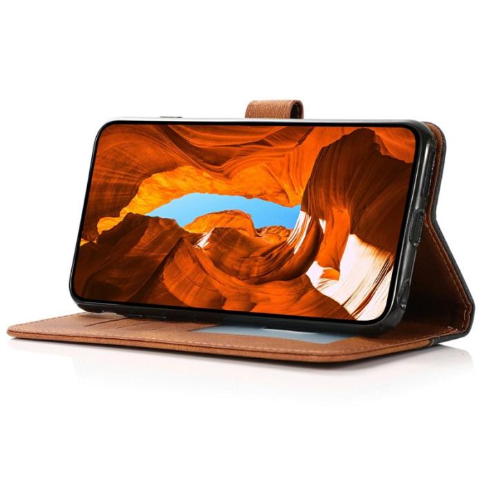 OEM - Samsung Galaxy A57 Plånboksfodral Konstläder - Svart / Brun