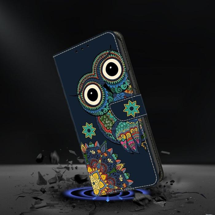 OEM - Samsung Galaxy A57 Plånboksfodral Mönstertryck Konstläder - Mandala Owl