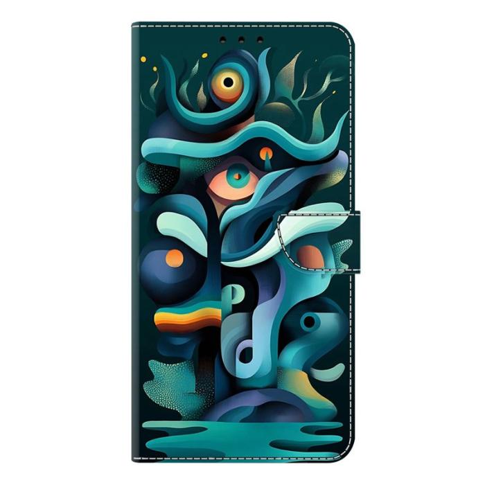 OEM - Samsung Galaxy A57 Plånboksfodral Konstläder - Graffiti Grön