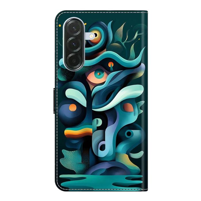 OEM - Samsung Galaxy A57 Plånboksfodral Konstläder - Graffiti Grön