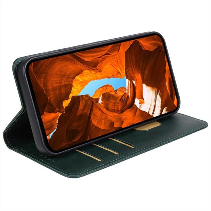 OEM - Samsung Galaxy A57 Fodral PU Läder Magnetisk - Grön