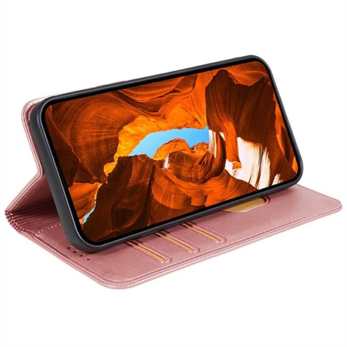 OEM - Samsung Galaxy A57 Fodral PU Läder Magnetisk - Roséguld