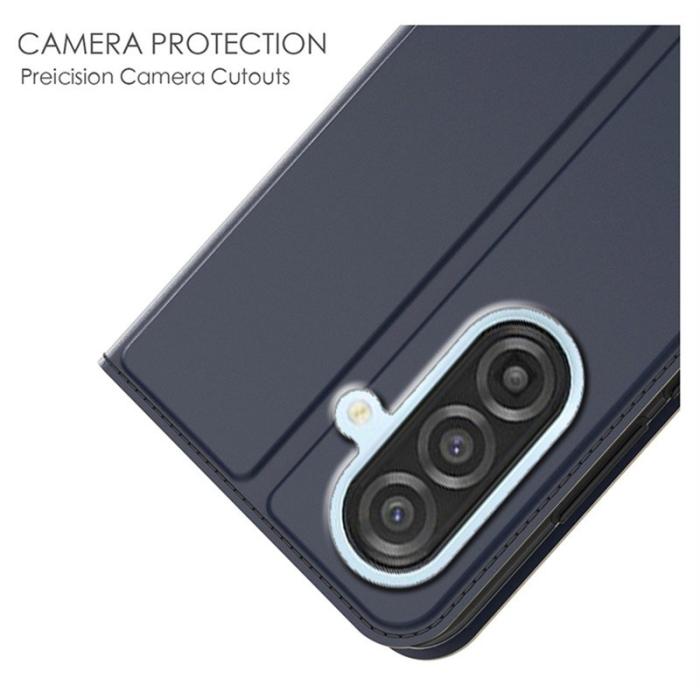 OEM - Samsung Galaxy A57 Fodral KonstLäder Med Kortfack - Blå