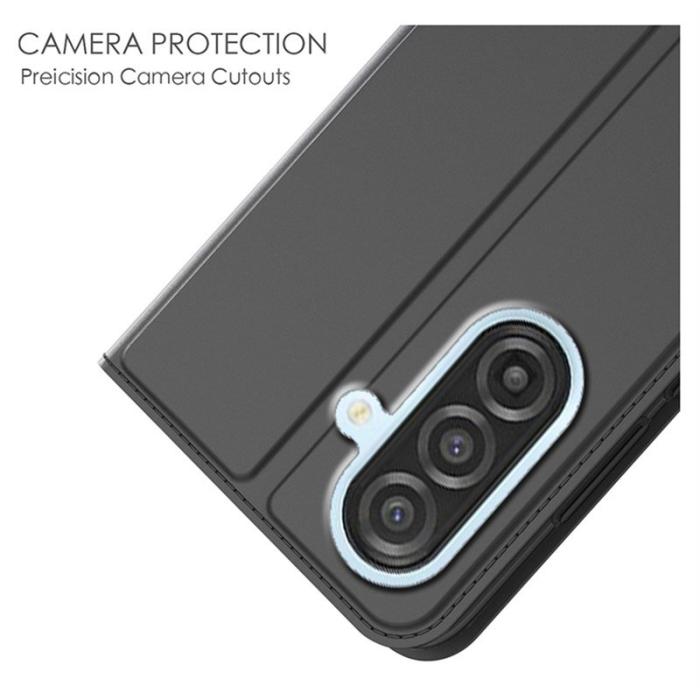 OEM - Samsung Galaxy A57 Fodral KonstLäder Med Kortfack - Svart