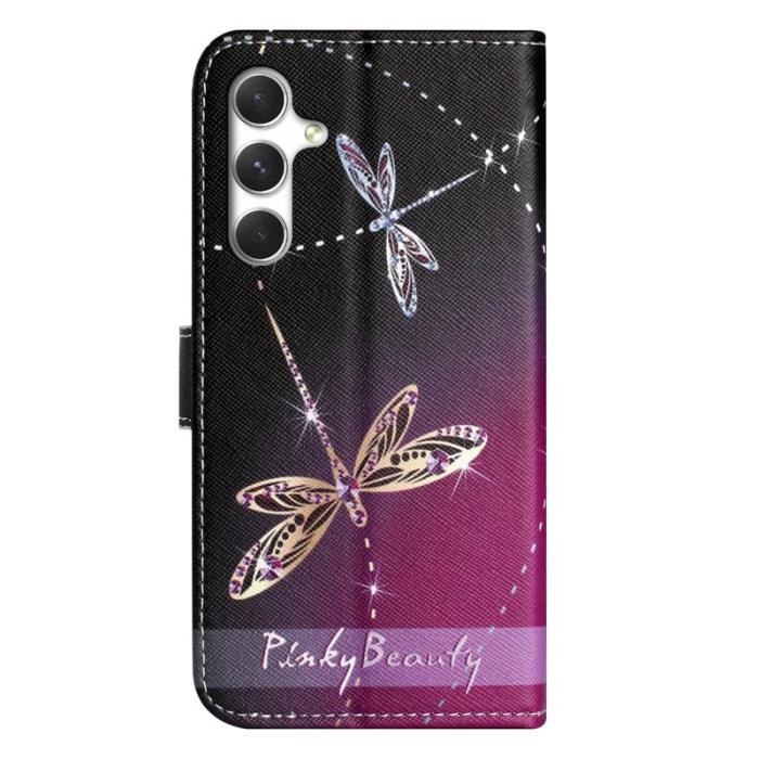 OEM - Samsung Galaxy A57 Plånboksfodral Konstläder Mönstertryck - Dragonfly