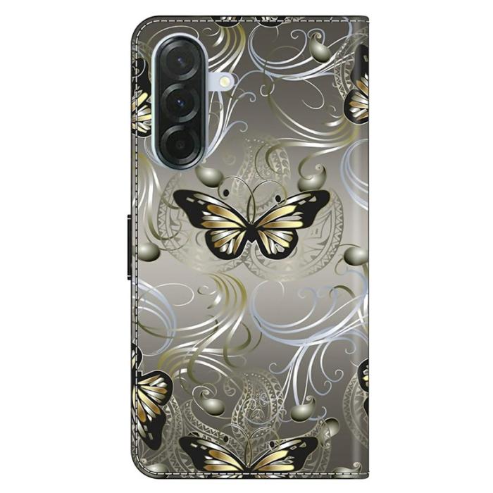 OEM - Samsung Galaxy A57 Plånboksfodral Konstläder Mönstertryck - Lace Butterfly