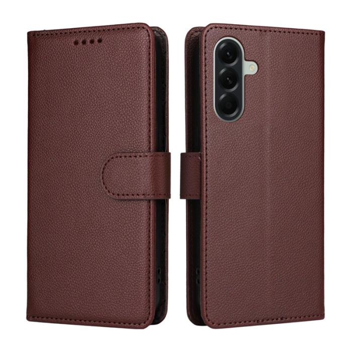 OEM - Samsung Galaxy A57 Plånboksfodral Konstläder RFID Skydd - Brun