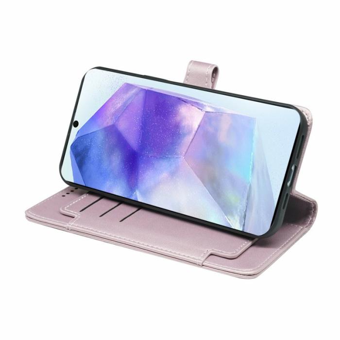 OEM - Samsung Galaxy A57 Fodral PU Läder Ställ - Roséguld