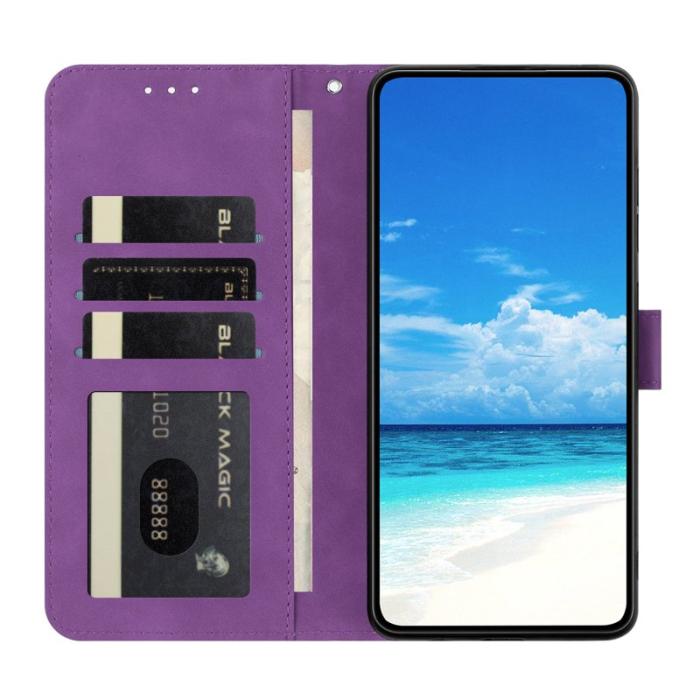 OEM - Samsung Galaxy A57 Plånboksfodral Konstläder Ställ Skydd - Lila