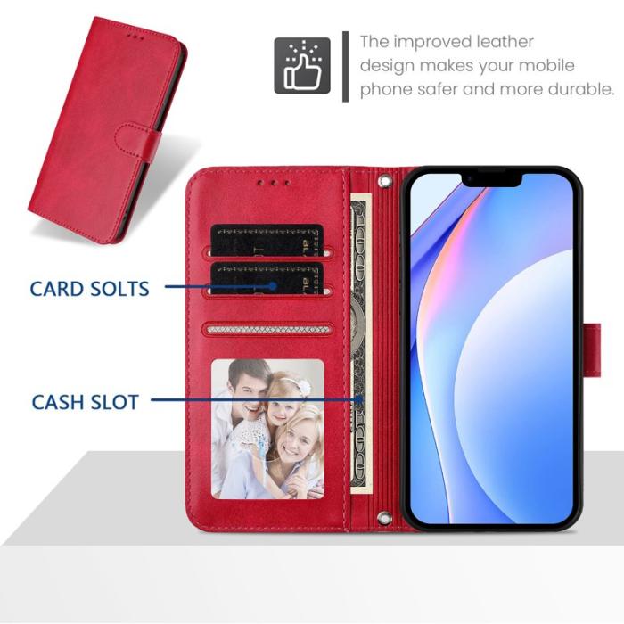 OEM - Samsung Galaxy A57 Plånboksfodral RFID Skydd Konstläder - Rosa