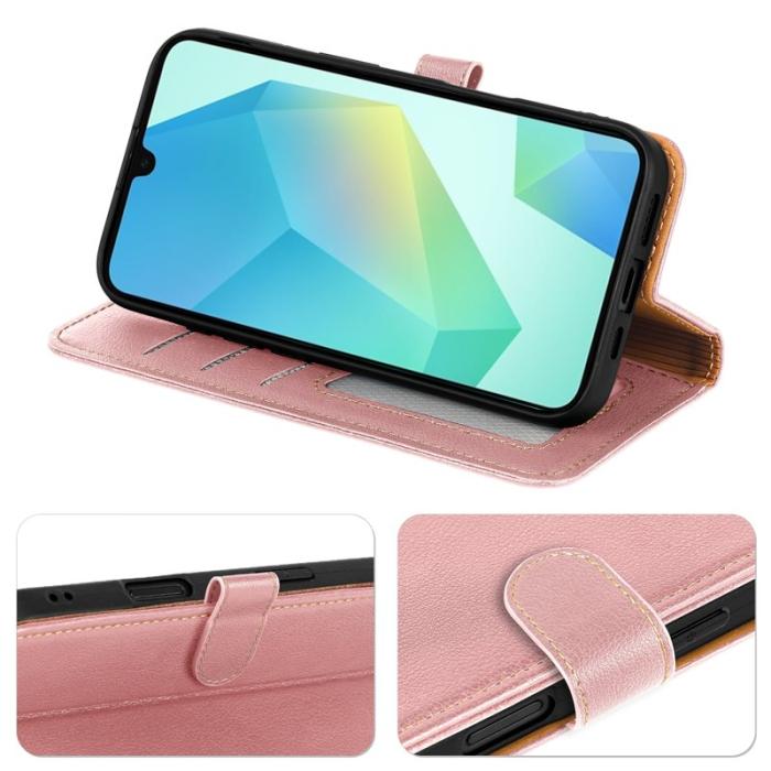 OEM - Samsung Galaxy A57 Fodral RFID Skydd Konstläder - Roséguld