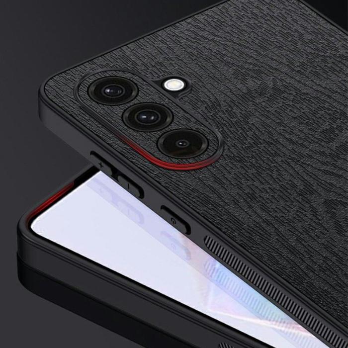 OEM - Samsung Galaxy A57 Mobilskal PU Läder Plast Skydd - Grå