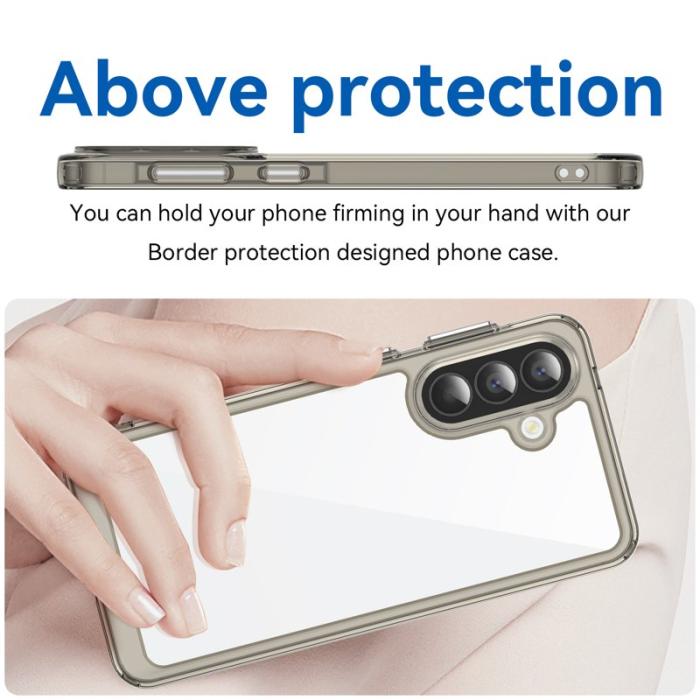 OEM - Samsung Galaxy A57 Mobilskal TPU + Akryl Skydd - Transparent Grå