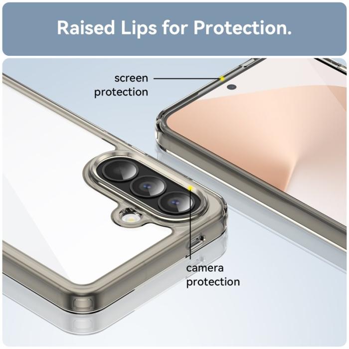 OEM - Samsung Galaxy A57 Mobilskal TPU + Akryl Skydd - Transparent Grå