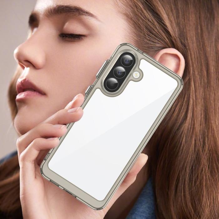 OEM - Samsung Galaxy A57 Mobilskal TPU + Akryl Skydd - Transparent Grå