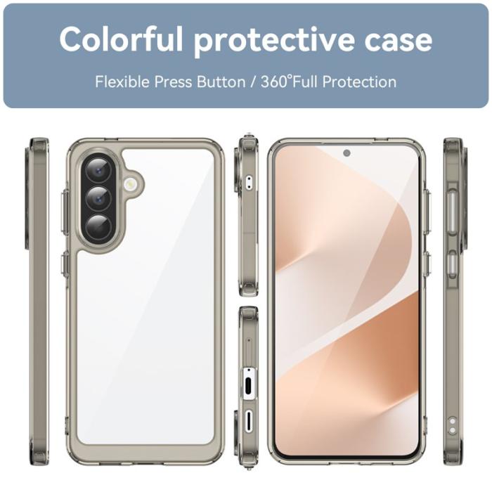 OEM - Samsung Galaxy A57 Mobilskal TPU + Akryl Skydd - Transparent Grå