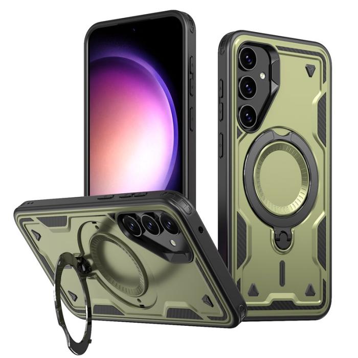 N/A - Samsung Galaxy S23 FE Skal Plast Militärskydd - Olivgrön