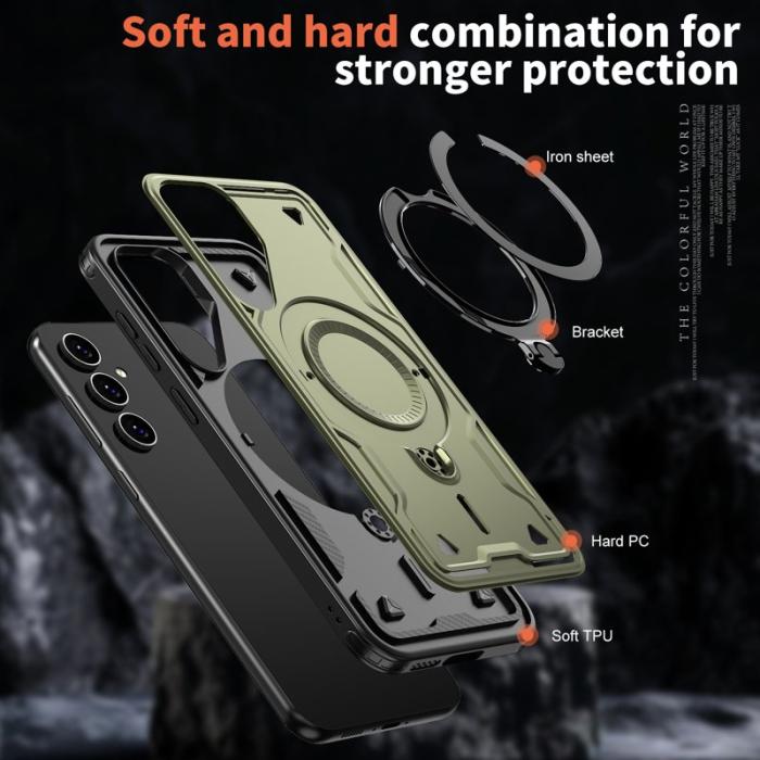 N/A - Samsung Galaxy S23 FE Skal Plast Militärskydd - Olivgrön