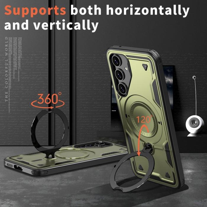 N/A - Samsung Galaxy S23 FE Skal Plast Militärskydd - Olivgrön